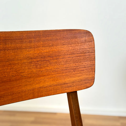 Set of 6 dining chairs in teak and beech, 1950s-60s, Denmark