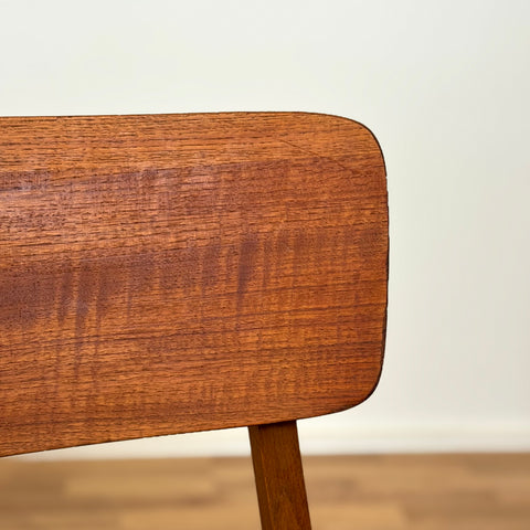 Set of 6 dining chairs in teak and beech, 1950s-60s, Denmark