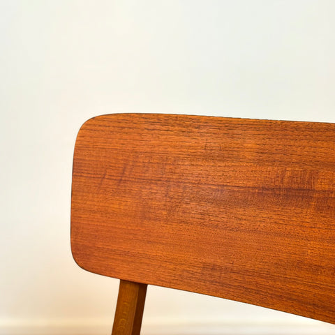 Set of 6 dining chairs in teak and beech, 1950s-60s, Denmark
