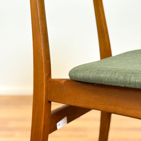 Set of 6 dining chairs in teak and beech, 1950s-60s, Denmark