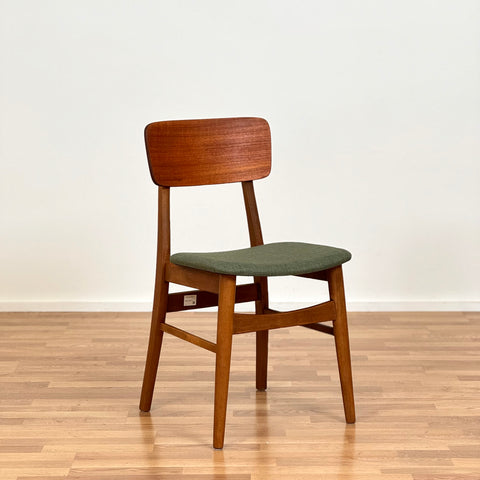 Set of 6 dining chairs in teak and beech, 1950s-60s, Denmark