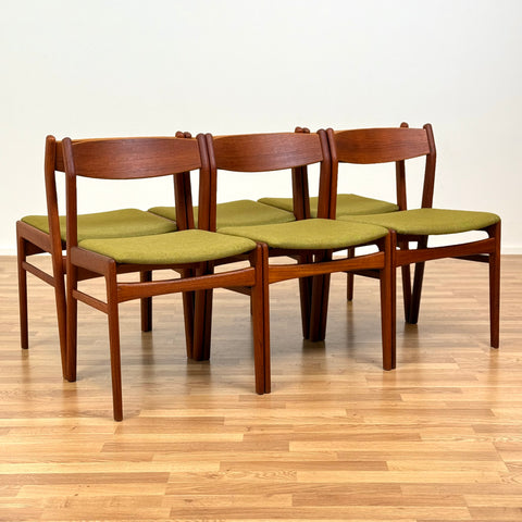 Set of 6 dining chairs in teak by Erik Kirkegaard, 1950s-60s, Denmark - Beyo Vintage