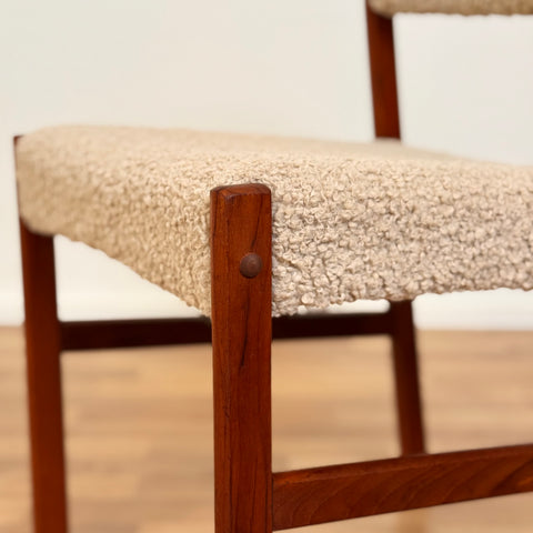 Set of 6 dining chairs in teak by Henry Walter Klein