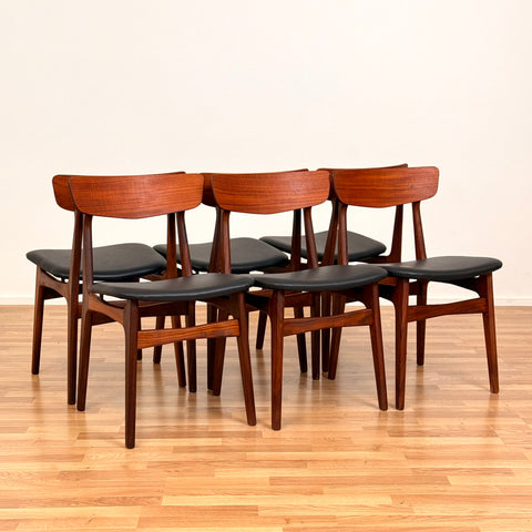 PRICE Set of 6 dining chairs in teak by Findahl möbelfabrik, 1950s-60s, Denmark - Beyo Vintage
