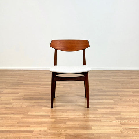 Set of 6 dining chairs in teak & walnut, 1950s-60s, Denmark - Beyo Vintage