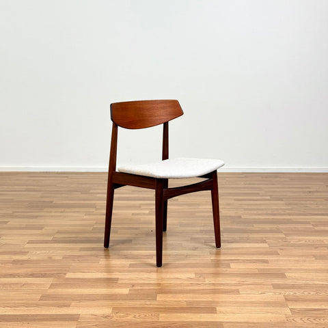Set of 6 dining chairs in teak & walnut, 1950s-60s, Denmark - Beyo Vintage