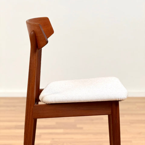 Set of 6 dining chairs in teak & walnut, 1950s-60s, Denmark - Beyo Vintage