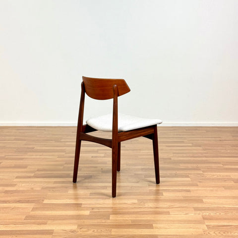 Set of 6 dining chairs in teak & walnut, 1950s-60s, Denmark - Beyo Vintage