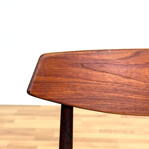 Set of 6 dining chairs in teak & walnut, 1950s-60s, Denmark - Beyo Vintage