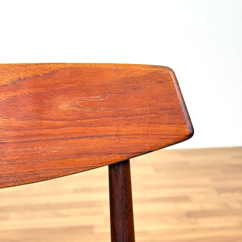 Set of 6 dining chairs in teak & walnut, 1950s-60s, Denmark - Beyo Vintage