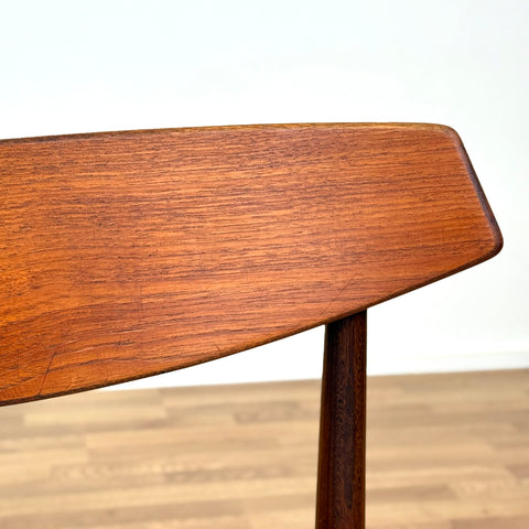 Set of 6 dining chairs in teak & walnut, 1950s-60s, Denmark - Beyo Vintage