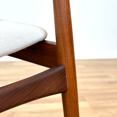 Set of 6 dining chairs in teak & walnut, 1950s-60s, Denmark - Beyo Vintage