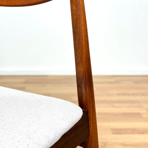 Set of 6 dining chairs in teak & walnut, 1950s-60s, Denmark - Beyo Vintage