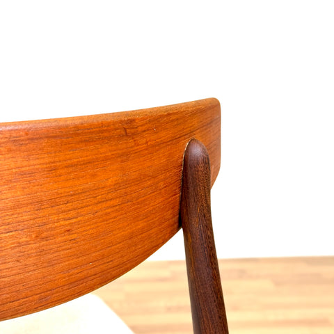 Set of 6 dining chairs in teak & walnut, 1950s-60s, Denmark - Beyo Vintage