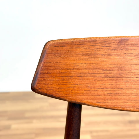 Set of 6 dining chairs in teak & walnut, 1950s-60s, Denmark - Beyo Vintage