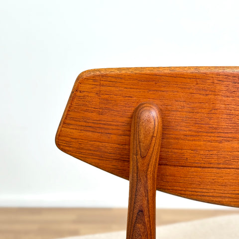 Set of 6 dining chairs in teak & walnut, 1950s-60s, Denmark - Beyo Vintage