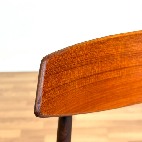 Set of 6 dining chairs in teak & walnut, 1950s-60s, Denmark - Beyo Vintage