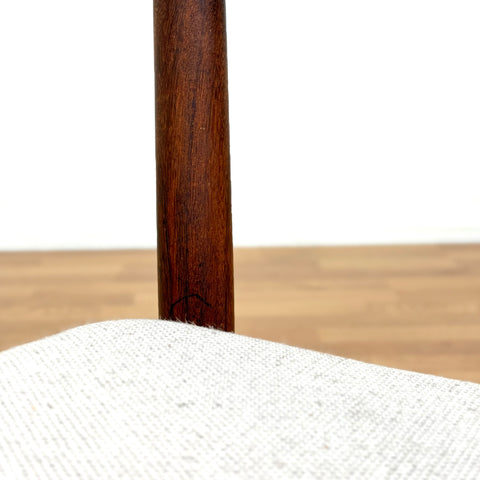 Set of 6 dining chairs in teak & walnut, 1950s-60s, Denmark - Beyo Vintage