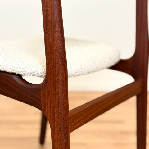 Set of 6 dining chairs in walnut, 1950s-60s, Denmark - Beyo Vintage