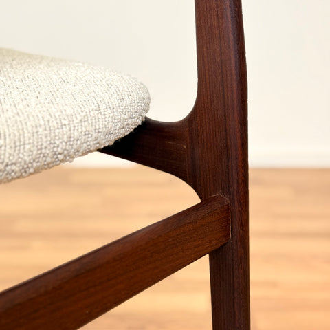 Set of 6 dining chairs in walnut, 1950s-60s, Denmark - Beyo Vintage