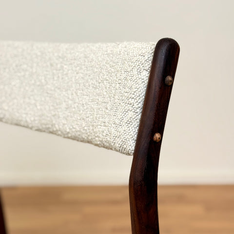 Set of 6 dining chairs in walnut, 1950s-60s, Denmark - Beyo Vintage