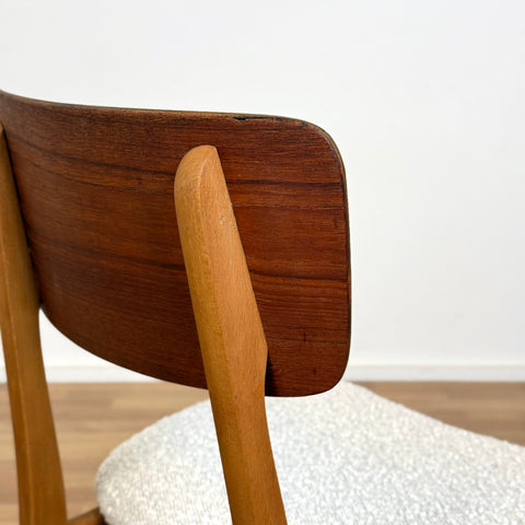 Set of 6 chairs made of teak & beech, 1950s-60s, Denmark - Beyo Vintage