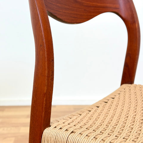 Set of 6 NIELS O. MØLLER , model '71', in teak, 1950s-60s, Sweden - Beyo Vintage