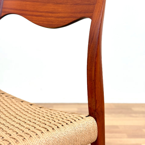 Set of 6 NIELS O. MØLLER , model '71', in teak, 1950s-60s, Sweden - Beyo Vintage