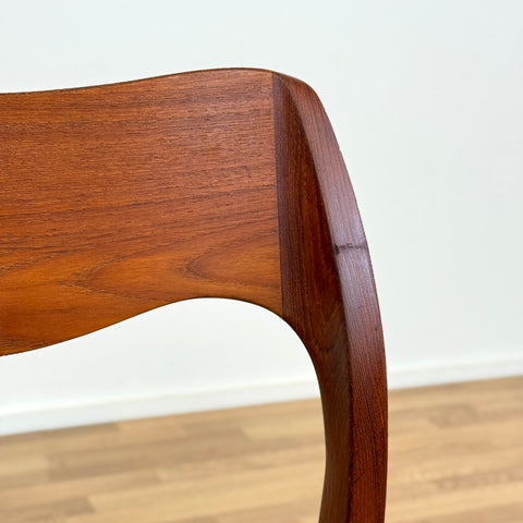 Set of 6 NIELS O. MØLLER , model '71', in teak, 1950s-60s, Sweden - Beyo Vintage