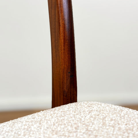 Set of 8 chairs in teak & walnut, 1950s-60s, Denmark - Beyo Vintage