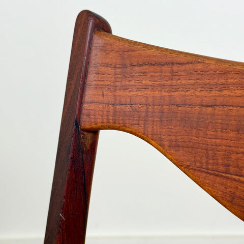 Set of 8 dining chairs in solid teak by Arne Wahl Iversen, 1950s-60s, Denmark - Beyo Vintage