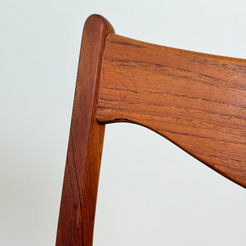 Set of 8 dining chairs in solid teak by Arne Wahl Iversen, 1950s-60s, Denmark - Beyo Vintage