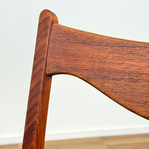 Set of 8 dining chairs in solid teak by Arne Wahl Iversen, 1950s-60s, Denmark - Beyo Vintage