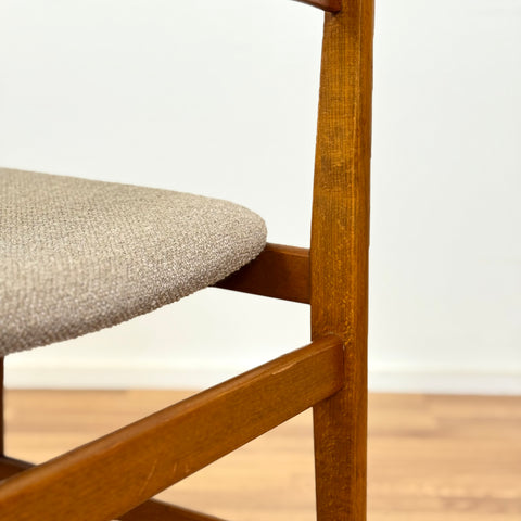 Set of 8 dining chairs in teak and beech, 1950s-60s, Denmark