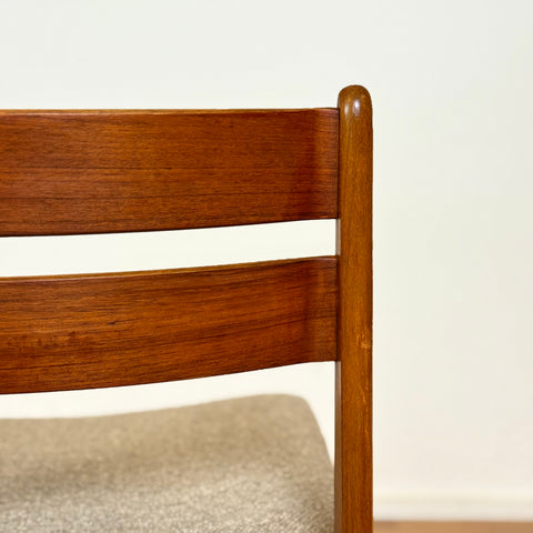 Set of 8 dining chairs in teak and beech, 1950s-60s, Denmark