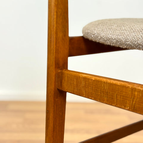 Set of 8 dining chairs in teak and beech, 1950s-60s, Denmark