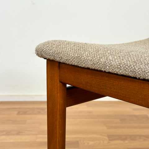 Set of 8 dining chairs in teak and beech, 1950s-60s, Denmark