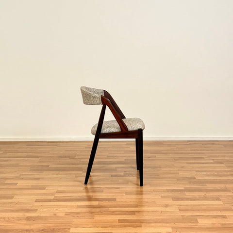 Set of 8 dining chairs in walnut by Kai Kristiansen, 1950s-60s, Denmark - Beyo Vintage