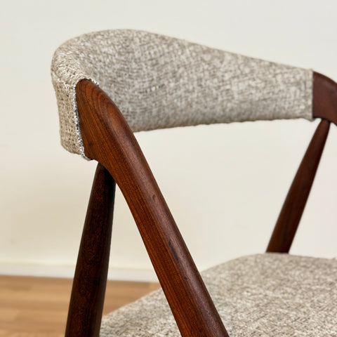 Set of 8 dining chairs in walnut by Kai Kristiansen, 1950s-60s, Denmark - Beyo Vintage