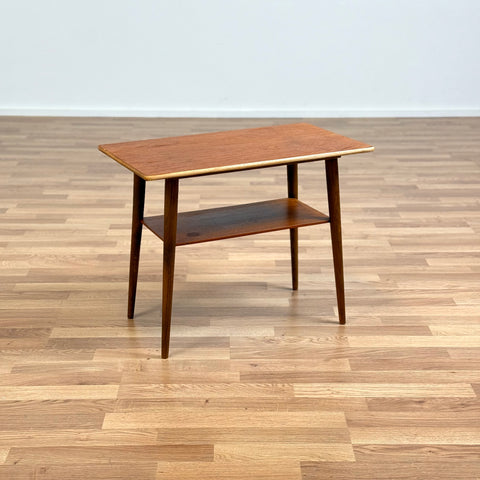 Side table in teak and walnut, 1950s-60s, Denmark - Beyo Vintage
