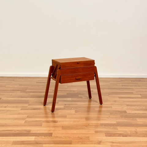 Side table / Sewing table in teak, 1950s-60s, Sweden - Beyo Vintage