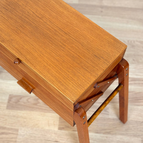 Side table / Sewing table in teak, 1950s-60s, Sweden - Beyo Vintage