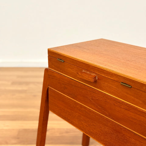Side table / Sewing table in teak, 1950s-60s, Sweden - Beyo Vintage