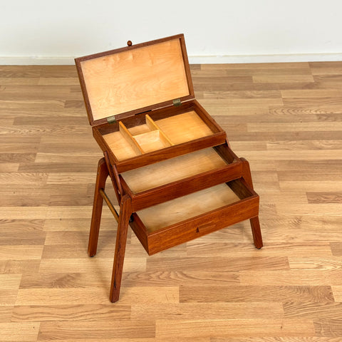 Side table / Sewing table in teak, 1950s-60s, Sweden - Beyo Vintage