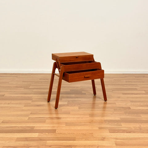 Side table / Sewing table in teak, 1950s-60s, Sweden - Beyo Vintage
