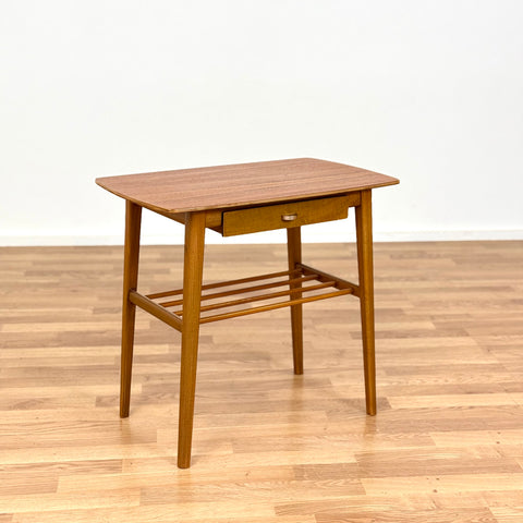 Side table with small drawer in teak, 1950s-60s, Denmark - Beyo Vintage