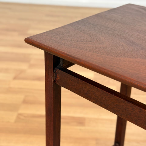 Small nest of 3 nest of tables in stained teak, 1950s-60s, Sweden - Beyo Vintage