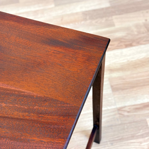 Small nest of 3 nest of tables in stained teak, 1950s-60s, Sweden - Beyo Vintage