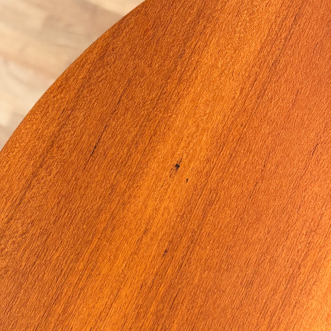 Small round dining table in teek & beech, 1950s-60s, Sweden