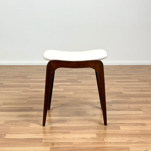 Stool in stained beech, 1950s-60s - Beyo Vintage